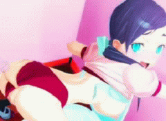 3d 3d_gif animated animated_gif blue_eyes blue_hair blush bouncing_breasts bra breasts brown_hair buruma clothed_sex doggystyle from_behind fujimoto_haruna futa_on_female futa_with_female futanari gif himesaki_orie hybrid_animation insertion lingerie lowres object_insertion rough_sex sex shirt_pull skirt teacher teacher_and_student tinkle_bell tinklebell toilet tsukiakari_no_raspberry underwear vaginal