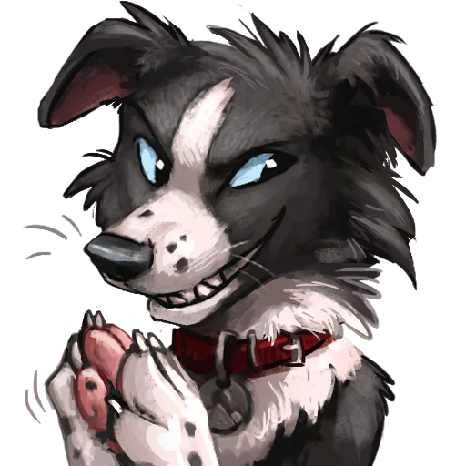 &gt;:) 1:1 2017 4_toes alpha_channel ambiguous_gender black_eyes black_fur black_nose blue_sclera border_collie bust_portrait canid canine canis claws collar collie digital_media_(artwork) domestic_dog evil_face feral front_view fur grin herding_dog kenket looking_aside mammal multicolored_fur pastoral_dog pawpads paws pink_pawpads portrait reaction_image sharp_teeth sheepdog simple_background smile solo sticker teeth toe_claws toes transparent_background two_tone_fur vincollie whiskers white_claws white_fur