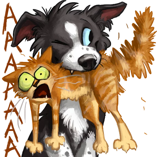 1:1 2017 3_toes alpha_channel ambiguous_gender bite black_eyes black_fur black_nose blue_sclera border_collie brown_fur brown_nose canid canine canis claws collie constricted_pupils d: digital_media_(artwork) domestic_cat domestic_dog duo felid feline felis feral front_view fur green_sclera herding_dog kenket larger_ambiguous larger_feral mammal muenstercat multicolored_fur one_eye_closed open_mouth pastoral_dog reaction_image red_tongue screaming sharp_teeth sheepdog simple_background size_difference smaller_ambiguous smaller_feral smile sound_effects sticker teeth toe_claws toes tongue toony transparent_background two_tone_fur vincollie whiskers white_claws white_fur wide_eyed
