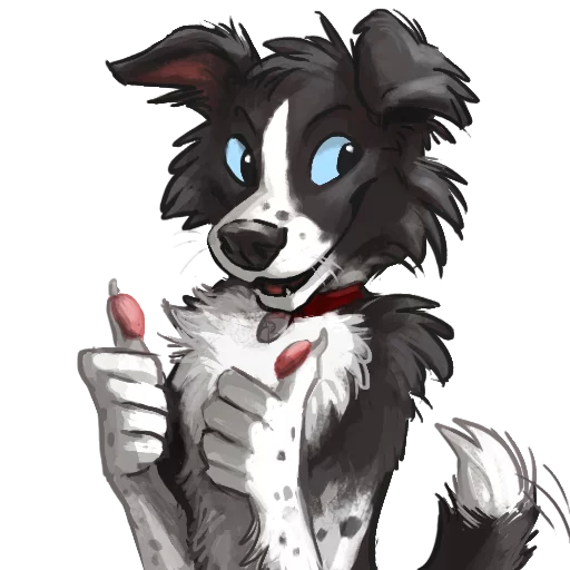 1:1 2017 5_fingers :d alpha_channel ambiguous_gender anthro black_eyes black_fur blue_sclera border_collie canid canine canis claws collar collie digital_media_(artwork) domestic_dog double_thumbs_up fingers front_view fur gesture half-length_portrait herding_dog kenket looking_aside mammal multicolored_fur open_mouth open_smile pastoral_dog pawpads pink_pawpads pink_tongue portrait reaction_image sharp_teeth sheepdog simple_background smile solo sticker tailwag teeth thumbs_up tongue transparent_background two_tone_fur vincollie white_claws white_fur