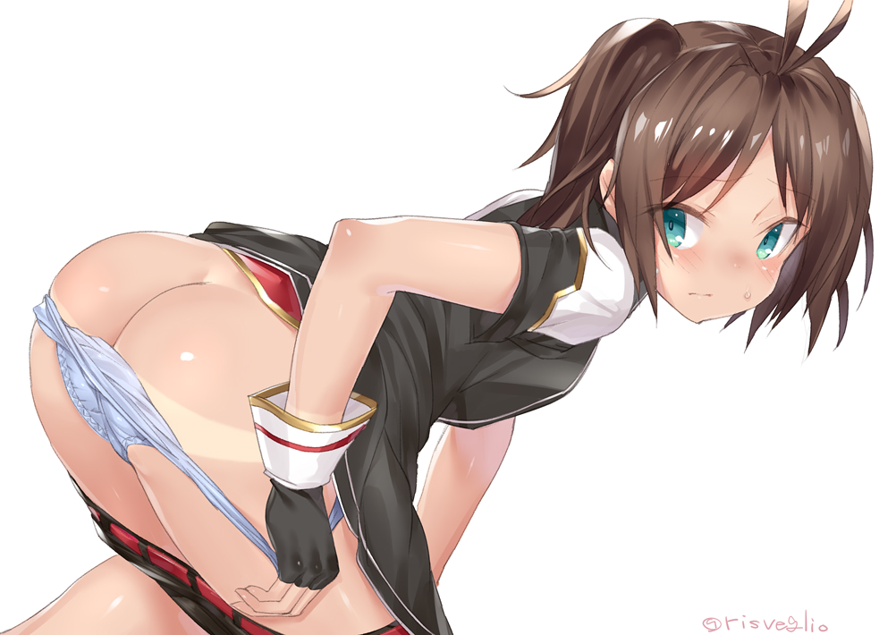 ass azur_lane le_mars_(azur_lane) panty_pull torimaru