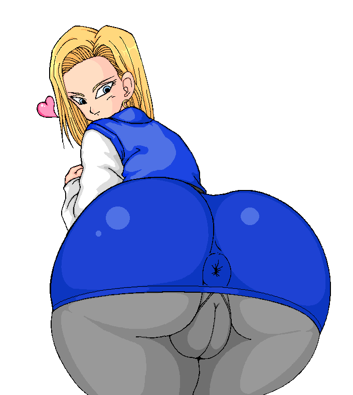 android_18 ass curvy from_behind hips huge_ass jinrai_(artist) looking_back pixiv_manga_sample wide_hips