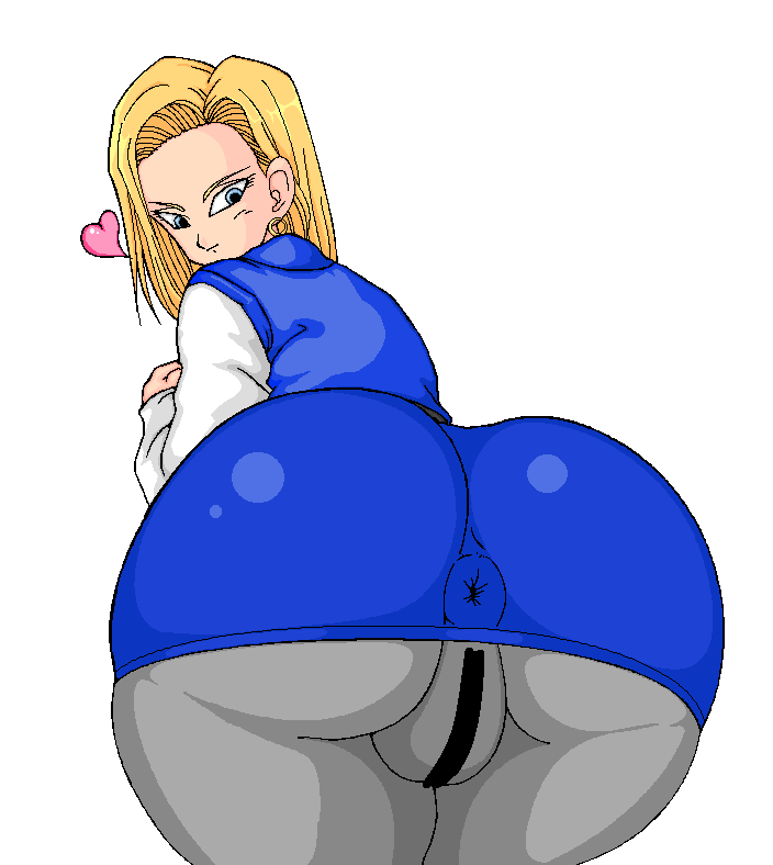 android_18 ass censored curvy from_behind hips huge_ass jinrai_(artist) looking_back pixiv_manga_sample wide_hips