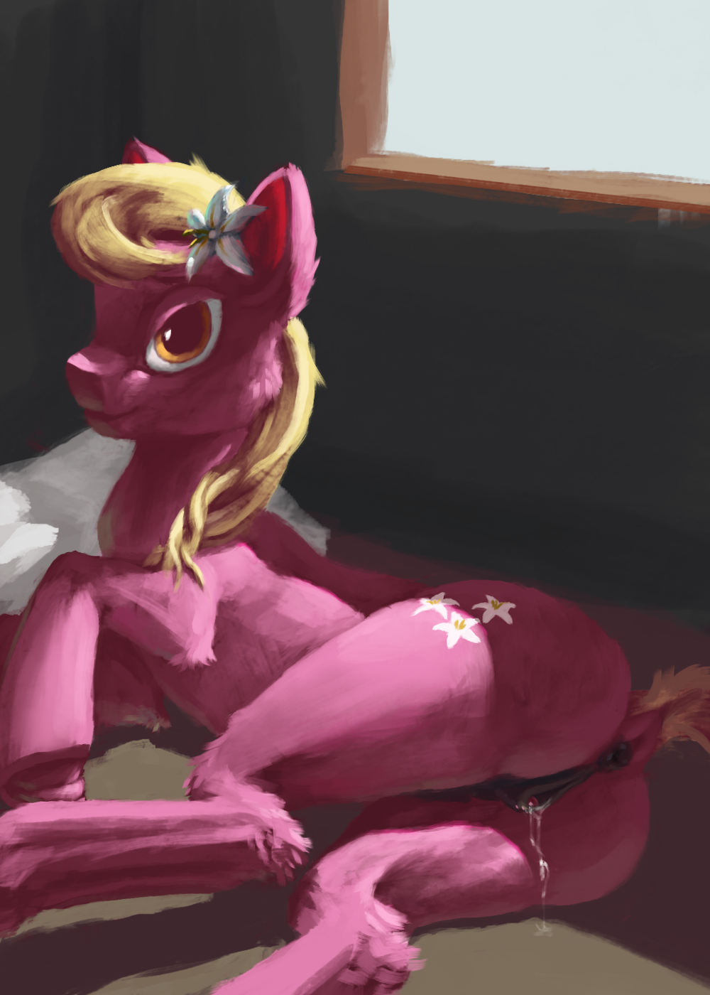 anus earth_pony eqlipse_(artist) equid equine female friendship_is_magic hi_res horse lily_(mlp) mammal my_little_pony nude pony presenting pussy solo