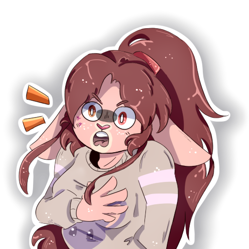 &lt;3 1:1 alpha_channel angry blush brown_hair chinchilla chinchillid cinnamon_(sinamuna) clothing ears_down fluffy freckles freda_b fur hair hand_on_chest heart_nose heterochromia long_hair mammal minccino nintendo open_mouth pink_body pink_eyes pink_fur pivoted_ears pok&eacute;mon pok&eacute;mon_(species) ponytail rodent shaded_face shocked simple_background surprise sweater teeth topwear transparent_background video_games yellow_eyes