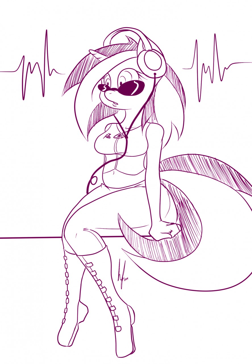 2014 anthro boots breasts clothing digital_media_(artwork) equid female footwear friendship_is_magic hair headphones hi_res horn hypnofur hypnosis mammal mind_control monochrome multicolored_hair my_little_pony ringed_eyes shirt sketch sound_wave submissive submissive_female tank_top tight_clothing topwear two_tone_hair unicorn vinyl_scratch_(mlp)