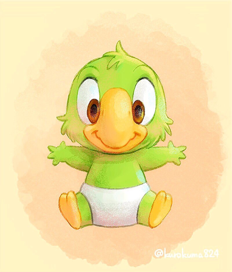 2019 4_fingers aged_down anthro avian baby beak bird brown_eyes cheek_tuft diaper disney facial_tuft feathers fingers front_view full-length_portrait green_body green_feathers head_tuft jos&eacute;_carioca kurokuma824 looking_at_viewer parrot portrait simple_background sitting smile solo the_three_caballeros tuft yellow_beak young