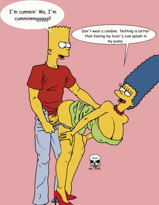 animated bart_simpson marge_simpson the_fear the_simpsons