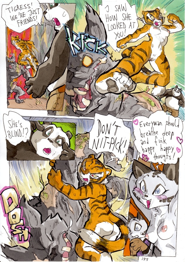&lt;3 2014 anthro balls better_late_than_never big_breasts blush breasts butt comic daigaijin dialogue dreamworks drugged english_text erection felid female fight fur giant_panda group kung_fu_panda ladies_of_the_shade leopard male mammal master_po_ping master_tigress multicolored_body multicolored_fur murid murine muscular nude pantherine penis punch pussy rat rodent snow_leopard speech_bubble substance_intoxication text tiger ursid vein