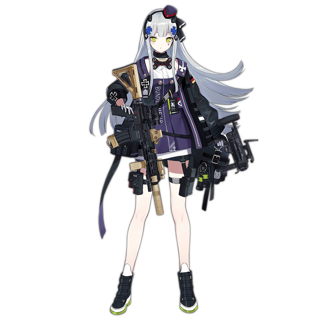 1girl ankle_boots assault_rifle bangs beret black_legwear boots breasts choker dress dual_wielding expressionless flashbang floating_hair full_body german_flag girls_frontline gloves green_eyes grenade_launcher gun gyaku_tsubasa h&amp;k_hk416 handgun hat headgear heckler_&amp;_koch hk416_(girls_frontline) holding jacket long_hair looking_at_viewer magazine_(weapon) mod3_(girls_frontline) name_tag official_art open_clothes open_jacket pistol pleated_skirt purple_dress rifle shoes sidelocks silver_hair skirt snap-fit_buckle solo thigh_strap transparent_background trigger_discipline weapon white_dress white_gloves younger