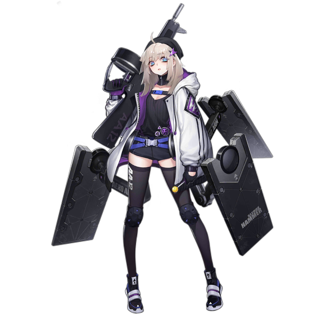 1girl aa-12 aa-12_(girls_frontline) ahoge baggy_clothes bags_under_eyes bangs belt black_headwear black_legwear black_shorts black_sweater blue_eyes boots breasts candy choker cleavage clothes_writing coat commentary_request drum_magazine exoskeleton eyebrows_visible_through_hair food full_body girls_frontline gloves gun hair_ornament hat head_tilt holding holding_food holding_gun holding_weapon hood hood_down hooded_coat knee_pads korean_commentary logo lollipop long_hair looking_at_viewer medium_breasts official_art open_clothes open_coat parted_lips ribbed_sweater shield short_shorts shorts shotgun shotgun_shells sidelocks silver_hair silverwing solo star star_hair_ornament strap sweater thighhighs transparent_background trigger_discipline unzipped weapon zipper zipper_pull_tab