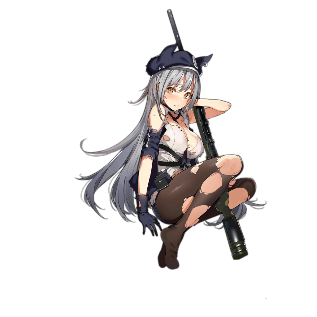 1girl arm_at_side armor ass bangs between_breasts black_gloves black_legwear black_neckwear black_shorts blue_headwear blue_jacket blush breasts brown_eyes cleavage closed_mouth collared_shirt damaged dirty fn_spr_a3g frown full_body girls_frontline gloves gun hair_ornament hairclip hand_behind_head hat head_tilt holding holding_gun holding_weapon jacket large_breasts logo long_hair necktie necktie_between_breasts no_bra no_shoes official_art open_clothes open_jacket pantyhose parted_lips pouch rifle shin_guards shirt short_shorts shorts sidelocks silver_hair sitting sleeves_rolled_up sniper_rifle solo spr-a3g_(girls_frontline) strap tearing_up thigh_strap tied_shirt torn_clothes torn_hat torn_jacket torn_legwear torn_shirt transparent_background trigger_discipline very_long_hair weapon white_shirt x_hair_ornament yuran