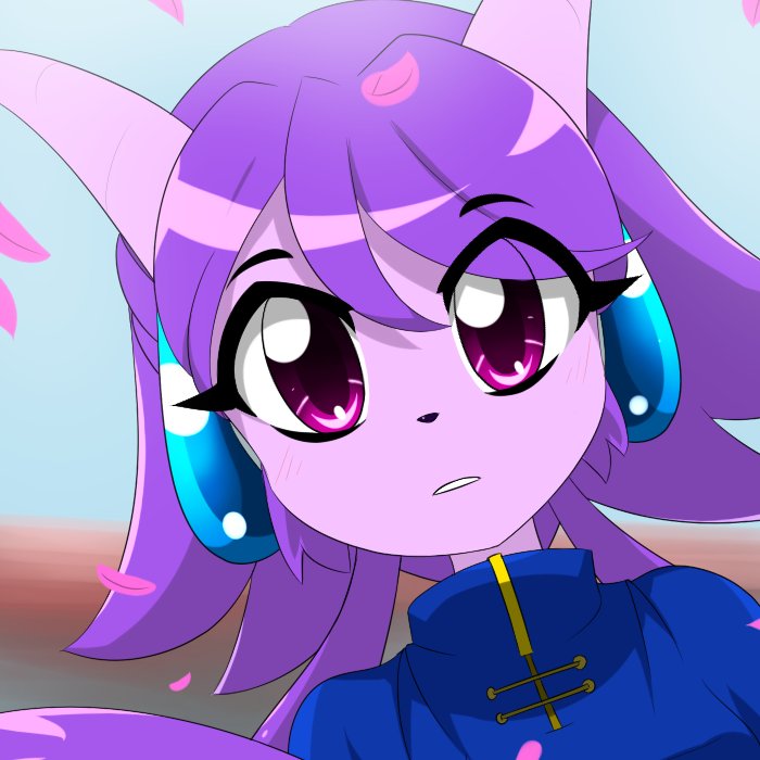 1:1 anthro clothed clothing dragon female freedom_planet freedom_planet_2 hair hybrid kenjikanzaki05 purple_eyes purple_hair sash_lilac solo video_games