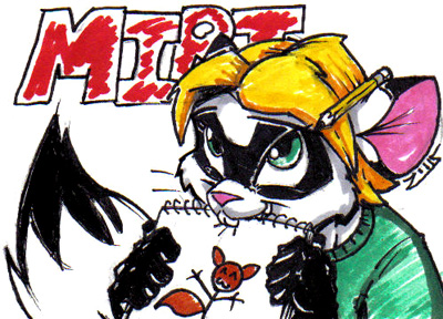 2007 :3 anthro blonde_hair buckteeth clothed clothing drawing english_text eyebrows eyelashes female graphite_(artwork) green_eyes hair happy low_res mammal mouse mousycoon murid murine pencil_(artwork) pencil_(disambiguation) pink_nose procyonid raccoon rodent signature simple_background solo sweater teeth text topwear traditional_media_(artwork) whiskers white_background zillford