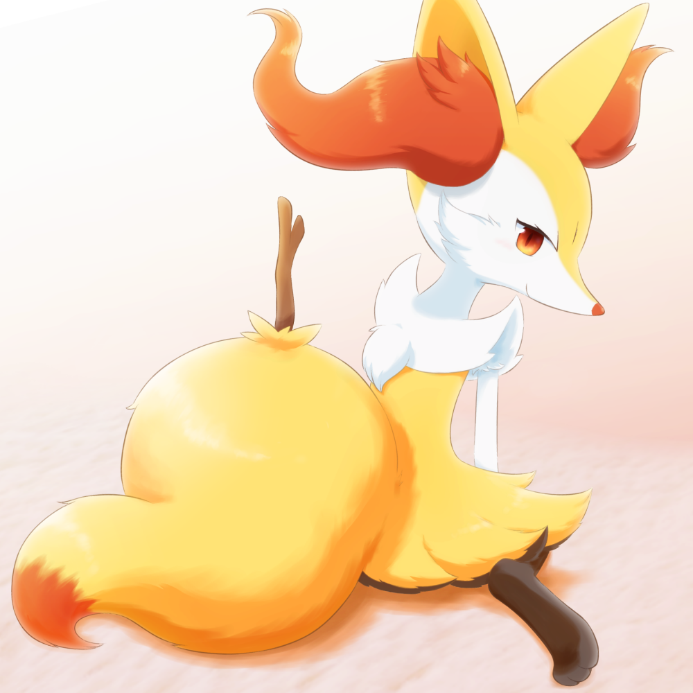 1:1 2020 ambiguous_gender anthro black_body black_fur braixen cheek_tuft facial_tuft fur fur_tuft kemonobito looking_at_viewer nintendo nude pok&eacute;mon pok&eacute;mon_(species) smile solo tuft video_games white_body white_fur yellow_body yellow_ears yellow_fur yellow_tail