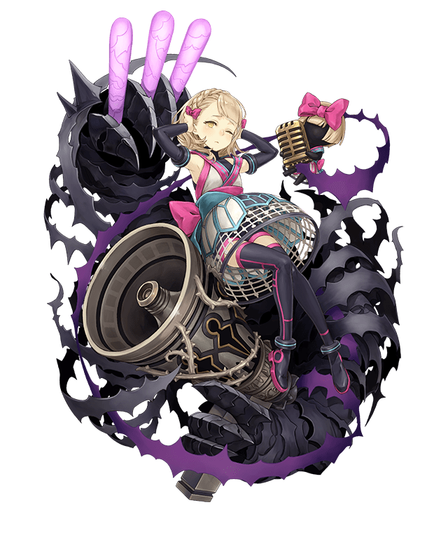 1girl blonde_hair bow briar_rose_(sinoalice) covering_ears crossover detached_sleeves full_body gems_company glowstick hair_bow ji_no looking_at_viewer megaphone microphone official_art one_eye_closed plant sinoalice solo thighhighs thorns transparent_background vines yellow_eyes