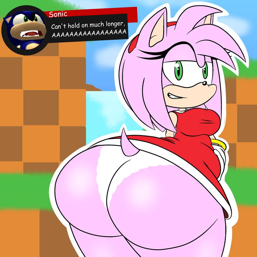1:1 amy_rose anthro bedroom_eyes big_butt blue_sky breasts butt clothed clothing colored_eyes comic_sans day dress duo eulipotyphlan female fur green_eyes green_hill_zone half-closed_eyes hedgehog looking_back male male/female mammal ms-chemi narrowed_eyes outside panties pink_body pink_fur red_clothing red_dress seductive sky smile smirk smug solo_focus sonic_adventure sonic_forces sonic_the_hedgehog sonic_the_hedgehog_(series) source_request text text_box thick_thighs underwear