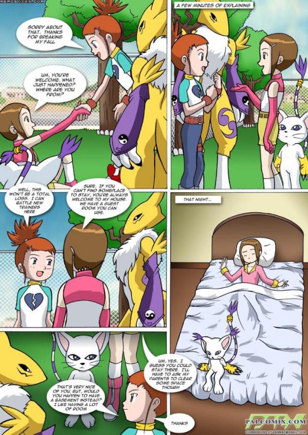 comic digimon gatomon kari_kamiya palcomix renamon rika_nonaka