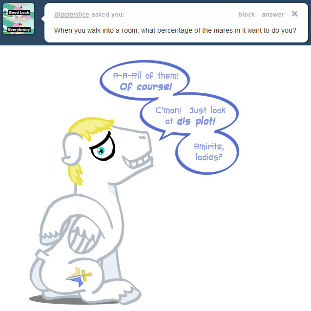 2012 aquilinus_(mlp) blonde_hair blue_eyes butt friendship_is_magic gesture hair hasbro my_little_pony nervous pointing pointing_at_self royal_guard_(mlp) smile songoharotto tumblr white_hair