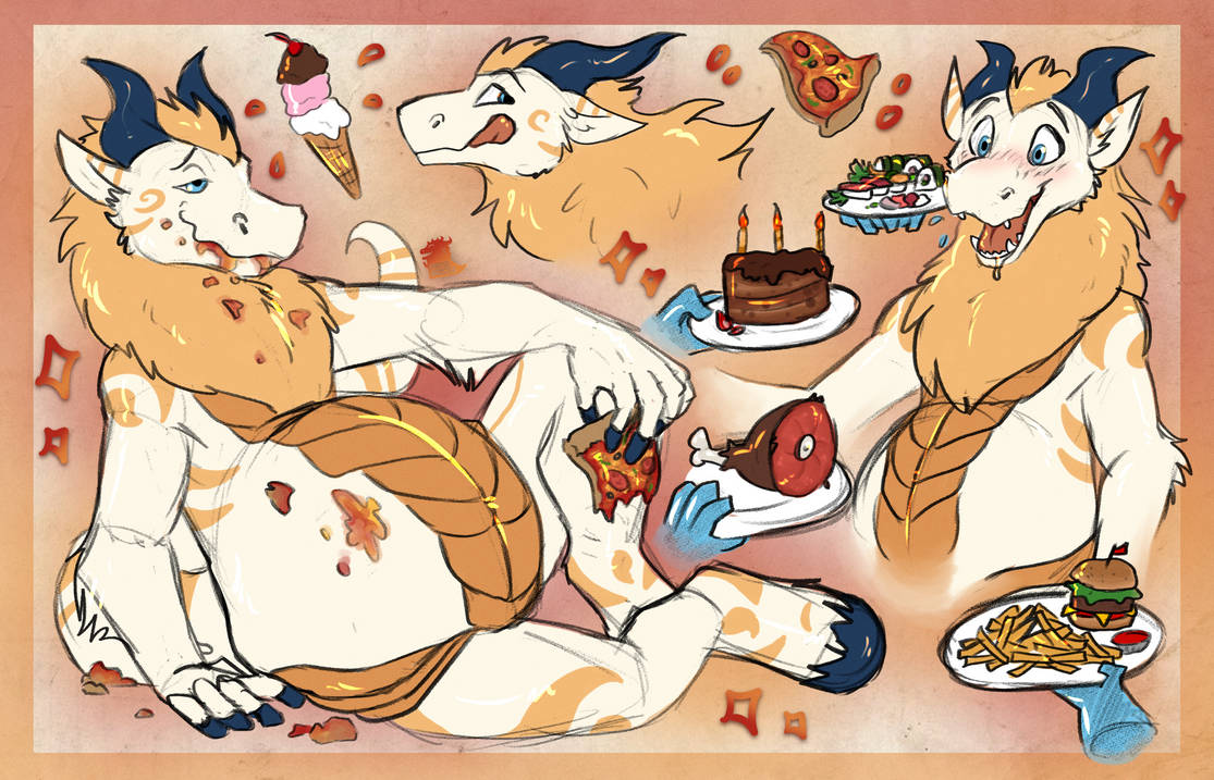 anthro belly big_belly blush bodily_fluids burger cake candle colored dessert digital_media_(artwork) dragon dragon_horse drooling equid equine feeding food food_fetish food_play fries frosted-monster frostthewolf fur fur_pattern hair hooves horn horse hybrid licking licking_lips licking_own_lips male mammal meat open_mouth overweight pizza saliva scales scalie simple_background sketch sketch_page smile solo sparkles spud sushi tail tongue tongue_out voidpotato weight_gain