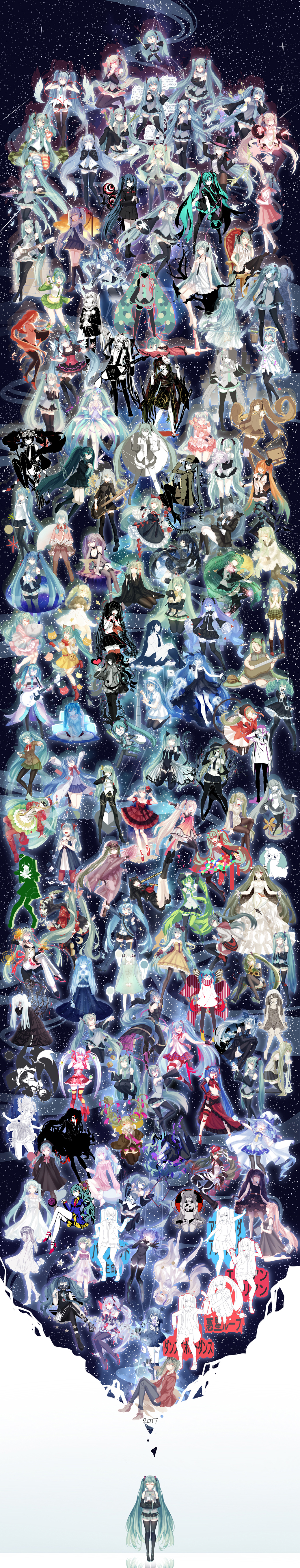 1925_(vocaloid) 2017 6+girls :d :o ;) absurdres acoustic_guitar adjusting_clothes adjusting_hat ai_kotoba_(vocaloid) alien_alien_(vocaloid) alternate_costume alternate_hair_color alternate_hairstyle andromedako animal animal_ears anniversary apple aqua_eyes aqua_hair aqua_neckwear arm_pillow arms_behind_back arms_up asymmetrical_horns back_bow backless_dress backless_outfit bag bandaged_head bandages bangs bare_legs bare_shoulders bare_tree barefoot beckoning belt belt_pouch black_bra black_dress black_footwear black_gloves black_hair black_headwear black_jacket black_kimono black_legwear black_neckwear black_panties black_ribbon black_skirt bloomers blowing blue_eyes blue_hair blue_legwear blue_neckwear blue_ribbon blunt_bangs bob_cut book boots bow bra breast_suppress breasts brick_wall broccoli brown_footwear brown_hair bug butterfly cable cameo cape capelet casual cat_ears cat_food_(vocaloid) cat_tail chain character_doll cherry_blossoms choker claw_pose cleavage cleavage_cutout closed_mouth clover coke-bottle_glasses collared_shirt common_world_domination_(vocaloid) covered_mouth crossed_ankles crossed_legs crossover crying cube cuffs cupping_hands dancing demon_wings detached_sleeves detached_wings dimension_(module) diploma doraemon doraemon_(character) doremifa_rondo_(vocaloid) dress drill_hair elbow_gloves electric_guitar empty_eyes extra_eyes eye_mask eyeball eyepatch eyes eyewear_on_head facepaint facing_away facing_viewer fan finger_to_mouth fingerless_gloves flat_color floating floating_hair floating_object flower folding_fan food foot_up fork formal fox_mask frilled_dress frilled_sleeves frills fruit garter_belt gas_mask gears geta ghost glasses gloves glowing glowing_eyes gothic_lolita gradient_hair graduation green_eyes green_hair green_headwear green_legwear green_neckwear guitar habit hachune_miku hair_between_eyes hair_bun hair_down hair_flower hair_ornament hair_over_shoulder hair_ribbon halo hand_on_headphones hand_on_headwear hand_on_own_cheek hand_puppet hand_up handcuffs hands_clasped hands_on_own_knees hands_on_own_neck hands_over_mouth happy hat hatsune_miku head_rest head_tilt headphones headset heart hello/how_are_you_(vocaloid) hello_planet_(vocaloid) highres holding holding_animal holding_book holding_fan holding_flower holding_fork holding_instrument holding_mask holding_spoon holding_stuffed_animal holographic_interface hood hood_down ievan_polkka_(vocaloid) in_palm index_finger_raised insect instrument invisible_chair jacket japanese_clothes jersey_(module) jumping kimono kneehighs kneeling knees_up koi_wa_sensou_(vocaloid) large_breasts last_night_good_night_(vocaloid) leaning_back leaning_to_the_side leg_hug leg_up legs_apart legs_up leotard lily_(flower) llama loafers lolita_fashion long_hair long_image long_sleeves looking_at_viewer looking_back looking_to_the_side low_twintails lying magical_girl magician magician_(module) mask mask_on_head mask_removed megaphone microphone midriff mini_hat mini_top_hat miracle_paint_(vocaloid) mismatched_legwear monitor monochrome mouth_mask mukashi_mukashi_no_kyou_no_boku_(vocaloid) multicolored_hair multiple_girls multiple_views music neck_ribbon neckerchief necktie nightgown nijigen_dream_fever_(vocaloid) nun obi off_shoulder on_stomach one_eye_closed one_eye_covered one_side_up open_book open_clothes open_jacket open_mouth orange_hair original outstretched_arm outstretched_arms outstretched_hand own_hands_together pale_skin panties pants pantyhose partially_colored petals pill pillow pillow_hug pink_dress pink_neckwear pink_skirt pinwheel plague_doctor_mask plaid plaid_skirt plant plant_on_head plantar_flexion plastic_bag playing_instrument pleated_skirt poppippoo_(vocaloid) potted_plant pouch praying profile project_diva_(series) puppet purple_butterfly purple_eyes purple_hair railroad_tracks reaching reaching_out reading red_dress red_eyes red_flower red_gloves red_hair red_headwear red_legwear red_neckwear red_rose red_string ren'ai_saiban_(vocaloid) restrained ribbon ripples rolling_girl_(module) rolling_girl_(vocaloid) romeo_to_cinderella_(vocaloid) rose rubbing_eyes sad saihate_(vocaloid) sailor_collar_lift sakura_miku sand sash scarf school_uniform senbon-zakura_(vocaloid) serafuku shaded_face sheep shinkai_shoujo_(vocaloid) shirt shoe_soles shoes shooting_star shopping_bag short_hair short_over_long_sleeves short_sleeves shorts showgirl_skirt shushing side_ponytail sidelocks sign silhouette single_glove sitting skirt skirt_suit sleepy sleeveless sleeveless_dress smile snowflakes snowing sobbing songover speech_bubble spoon spot_color spread_arms spring_onion squatting staff standing stitches strangling streaked_hair string striped striped_legwear stuffed_animal stuffed_bunny stuffed_toy submerged suit sun_hat suna_no_wakusei_(vocaloid) sundress sunflower sunset supreme_(module) t-shirt tail tailcoat tall_image television thigh_boots thighhighs throne time_machine_(vocaloid) tongue tongue_out top_hat torinoko_city_(vocaloid) tower treble_clef tree tress_ribbon tube twin_drills twintails two-tone_hair two-tone_shirt underwear underwear_only upside-down ura-omote_lovers_(vocaloid) v veil very_long_hair vocaloid wading walking wariza warning_sign wedding_dress white_cape white_dress white_gloves white_hair white_scarf white_shirt wide_oval_eyes wide_sleeves wings witch_hat world_is_mine_(vocaloid) yamiluna39 yellow_dress yellow_flower yellow_gloves yokozuwari yuki_miku yuki_miku_(2014) zettai_ryouiki