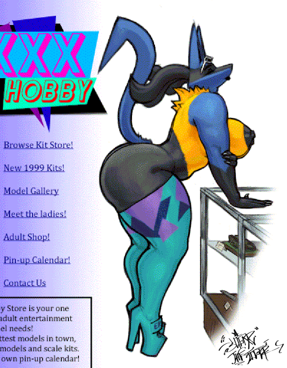 2020 anthro anthrofied big_breasts big_butt black_body black_fur black_nipples blue_body blue_fur boots breasts butt clothing curvy_figure english_text eyes_closed eyewear female footwear fur hi_res high_heels leaning leaning_forward legwear lucario mostly_nude multicolored_body multicolored_fur nintendo nipples pok&eacute;mon pok&eacute;mon_(species) pok&eacute;morph puffy_nipples shoes signature sligarthetiger solo sunglasses text thick_thighs thigh_boots thigh_highs video_games voluptuous yellow_body yellow_fur
