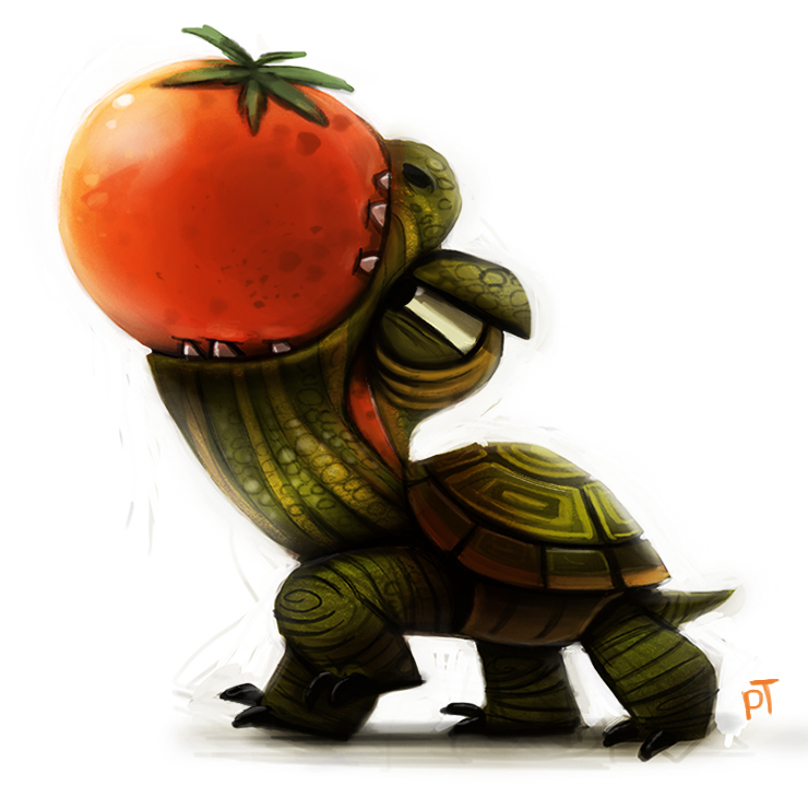 ambiguous_gender cryptid-creations food fruit plant reptile scalie solo tomato turtle