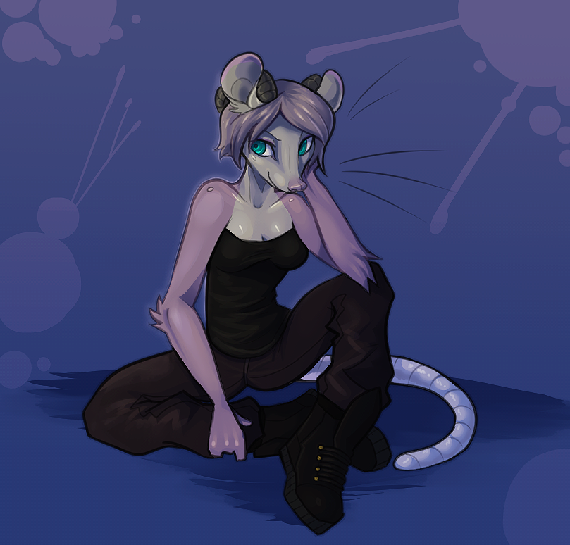 2020 anthro blue_eyes breasts clothed clothing didelphid digital_media_(artwork) female fur hair mammal marsupial sitting solo zenirix