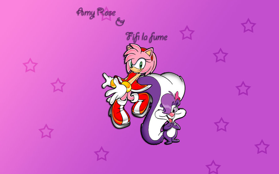 accessory amy_rose anthro boots cheek_tuft clothing conjoined_eyes crossover dress duo eulipotyphlan facial_tuft featureless_crotch female fifi_la_fume fluffy fluffy_tail footwear fur gloves green_eyes hair hair_accessory hair_bow hair_over_eye hair_ribbon handwear hedgehog looking_at_viewer mammal mephitid multicolored_body multicolored_fur nude one_eye_obstructed open_mouth open_smile pink_body pink_fur purple_hair ribbons simple_background skunk smile sonic_the_hedgehog_(series) sonic_x sonictheedgehog tiny_toon_adventures tuft two_tone_body two_tone_fur warner_brothers