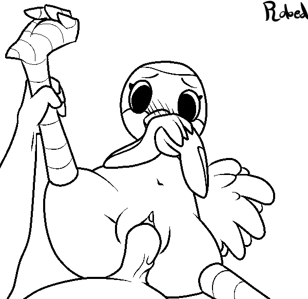 animal_crossing anthro avian beak bird blush crane_(bird) duo feathers female female_focus female_penetrated genitals gladys_(animal_crossing) gruiform grus_(genus) human humanoid_genitalia humanoid_penis leg_grab male male/female male_penetrating male_penetrating_female mammal monochrome nintendo penetration penis pussy raised_leg red-crowned_crane robedart sex solo_focus tail_feathers vaginal vaginal_penetration video_games