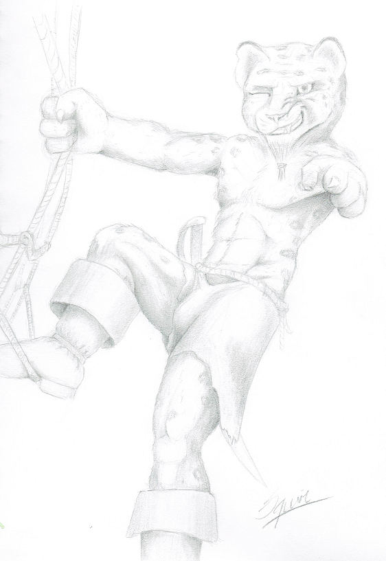 butt domestic_cat drawing felid feline felis mammal pencil_(disambiguation) pirate sketch swing