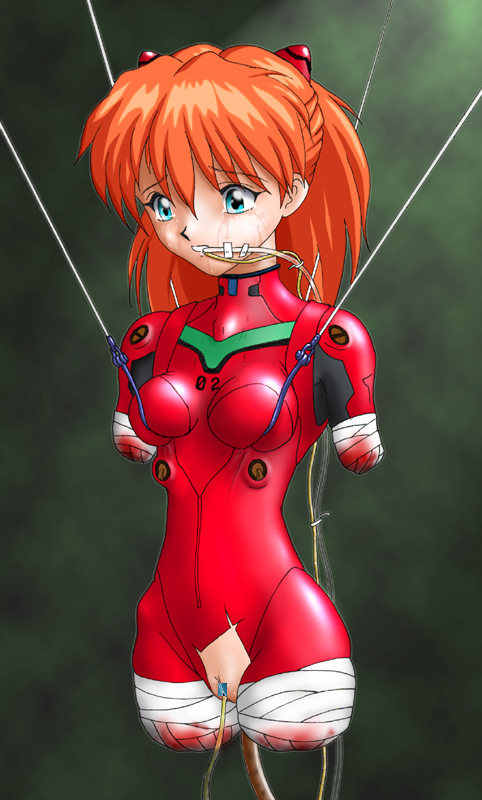 1girl amputee anal anal_object_insertion asuka_langley_sohryu bandage bdsm blood blue_eyes breast_suspension breast_torture breasts catheter censored clenched_teeth crying double_penetration female guro helpless hook humiliation long_hair multiple_insertions multiple_penetration neon_genesis_evangelion object_insertion orange_hair pain peeing pipelining pussy quadruple_amputee restrained saliva slave streaming_tears suspension tears teeth torture tsepesi urethral_insertion