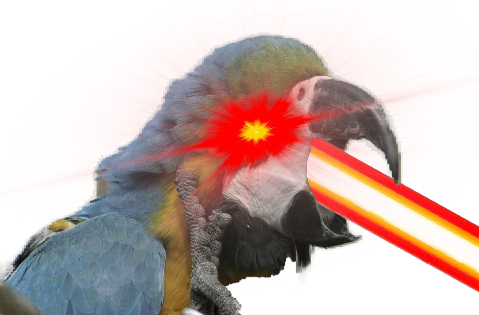 alpha_channel ambiguous_gender avian bird edit eyes_closed feral laser parrot profile_picture shopped