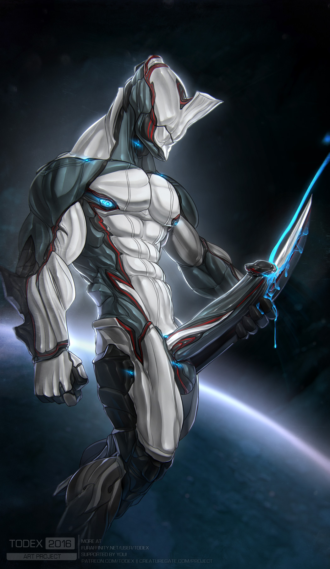 abs android balls big_penis blade bodily_fluids cum cumshot ejaculation excalibur_(warframe) genital_fluids genitals hi_res humanoid humanoid_genitalia humanoid_penis machine male masturbation muscular muscular_humanoid muscular_male nipples orgasm pecs penis robot solo todex video_games warframe weapon