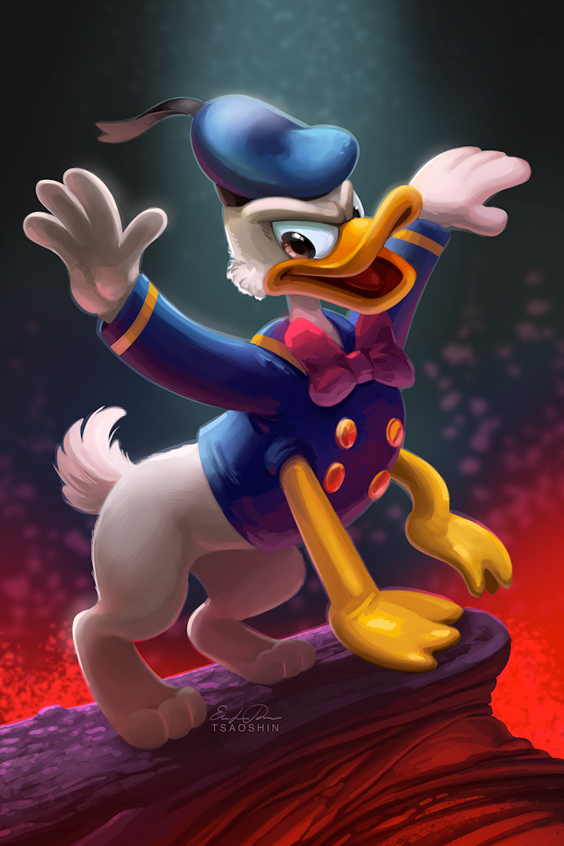 2020 2:3 3_toes 4_fingers anatid anseriform avian bird black_eyes blue_sclera bow clothing disney donald_duck duck feathers fingers gryphon hat headgear headwear hi_res male mythological_avian mythology open_mouth open_smile small_tail smile solo taur toes tongue tsaoshin what white_body white_feathers