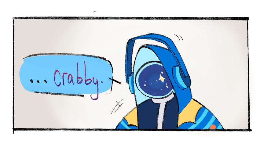 ... 2020 close-up clothed clothing comic comic_panel dialogue dj dj_subatomic_supernova english_text for_a_head grey_background headgear headphones hoodie humanoid humor jacket male no_straight_roads not_furry object_head orb portrait pun round_head seiishindraws simple_background solo space speech_bubble star text topwear video_games white_background