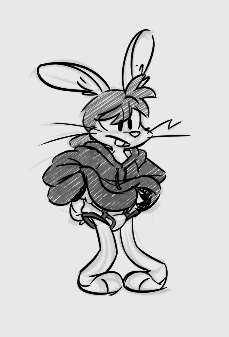 anthro baggy_clothing black_clothing black_hoodie black_topwear briefs bulge clothing drawyourfursona hoodie hoodie/briefs_meme ishoka lagomorph leporid male mammal meme meme_clothing monochrome rabbit solo standing topwear underwear white_clothing white_underwear young