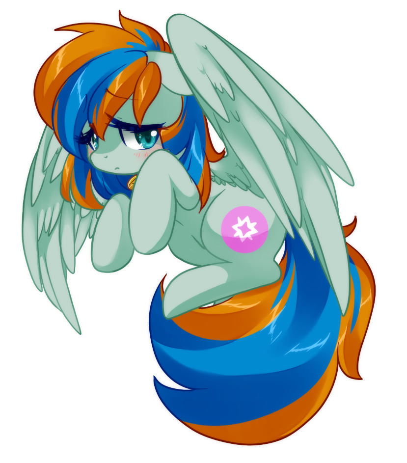 alpha_channel ambiguous_gender blush cutie_mark equid equine feathered_wings feathers feral hair hasbro loyaldis mammal matemi multicolored_hair my_little_pony pegasus wings