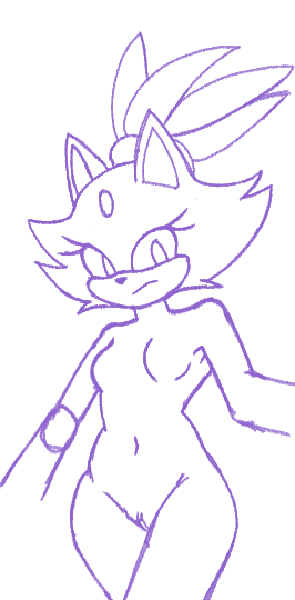 blaze_the_cat breasts featureless_breasts felid feline female genitals karra-azure mammal navel pussy sega sketch solo sonic_the_hedgehog_(series)