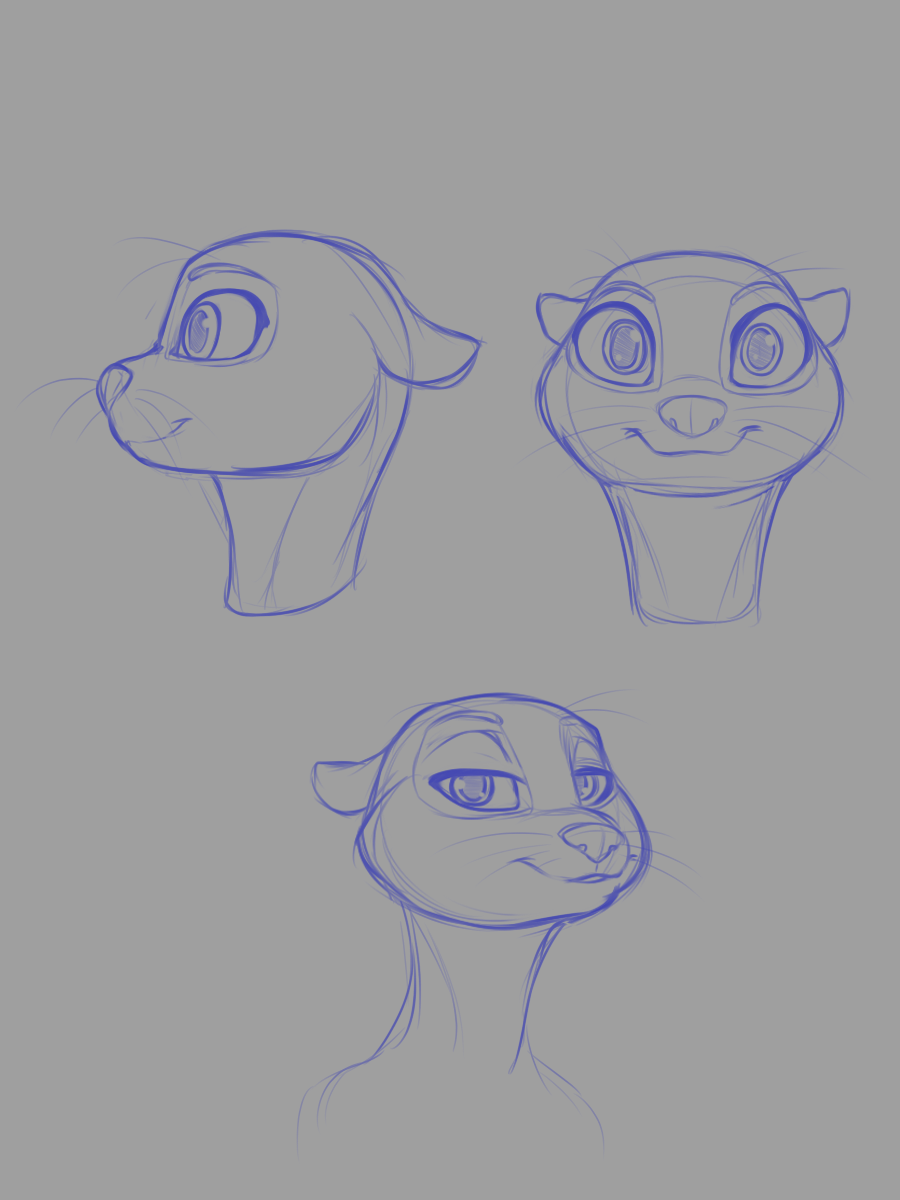 3:4 anthro bedroom_eyes digital_media_(artwork) disney female headshot_portrait hi_res looking_at_viewer mammal mrs._otterton mustelid narrowed_eyes otter portrait seductive side_view sketch small_ears smile smiling_at_viewer solo study whiskers winteranswer zootopia