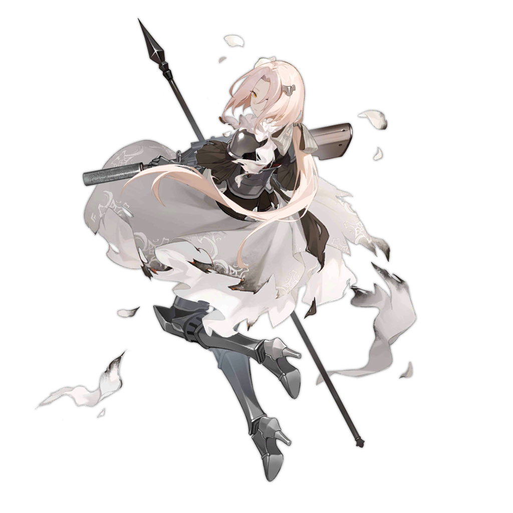 1girl alternate_costume armor armored_boots assault_rifle aug_(girls_frontline) boots bullpup closed_mouth damaged gauntlets girls_frontline gun hair_ribbon high_heels holding holding_gun holding_weapon knight long_hair medieval official_art pink_hair plate_armor ribbon rifle shoulder_armor smile_(mm-l) solo steyr_aug torn_clothes transparent_background weapon yellow_eyes