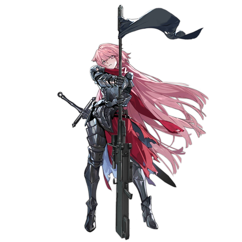 1girl anti-materiel_rifle armor armored_boots artist_request bangs boots breastplate castle gauntlets girls_frontline gloves gun holding holding_weapon knight long_hair long_scarf looking_at_viewer medieval ntw-20 ntw-20_(girls_frontline) official_alternate_costume official_art parted_lips pink_eyes pink_hair plate_armor rifle scarf scope shoulder_armor sniper_rifle solo sword transparent_background very_long_hair weapon