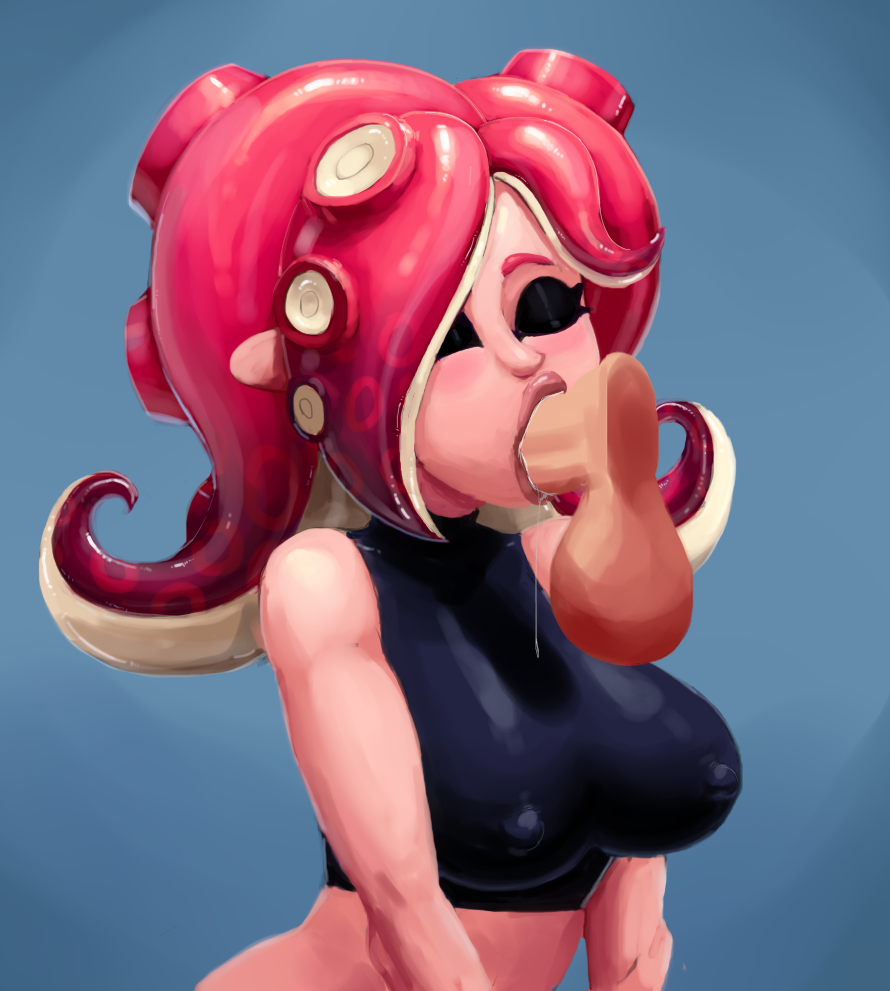 animal_humanoid balls bodily_fluids cephalopod cephalopod_humanoid deep_throat disembodied_penis drooling duo eyelashes eyes_closed fellatio female genitals humanoid lips male male/female marine marine_humanoid mataknight mollusk mollusk_humanoid neck_bulge nintendo nipple_outline octarian octoling oral outta_sync penile penis pseudo_hair saliva saliva_string sex splatoon suction_cup tentacle_hair tentacles video_games