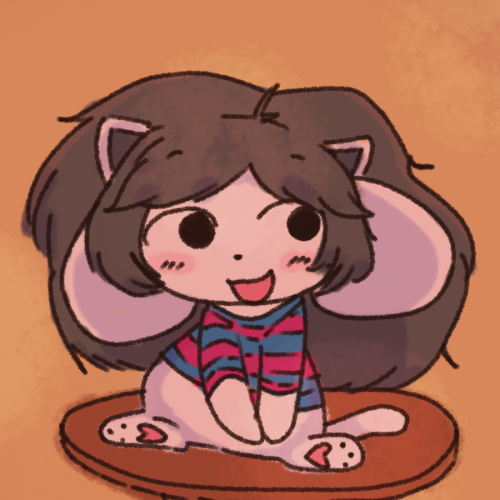 1:1 clothed clothing hair low_res mammal open_mouth tem temmie_(undertale) undertale video_games white_body