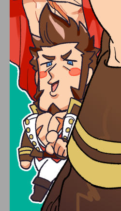 1boy bare_pecs blue_eyes blush brown_hair bursting_pecs chibi cropped facial_hair fate/grand_order fate_(series) goatee jacket long_sleeves lowres male_focus meme military military_uniform muscle napoleon_bonaparte_(fate/grand_order) open_clothes open_jacket open_mouth parody partially_unbuttoned pectorals pointing pointing_at_viewer riyo_(lyomsnpmp)_(style) scar scar_on_chest shitappa short_hair sideburns uniform