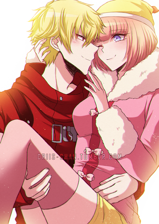 1boy 1girl andou_ruruka bangs beanie blonde_hair blue_eyes blush bow breasts carrying coat commentary_request couple criis-chan danganronpa danganronpa_3 eye_contact fur-trimmed_jacket fur_trim hair_between_eyes hat hetero hood izayoi_sounosuke jacket looking_at_another medium_breasts one_eye_closed pink_hair pink_jacket pink_legwear princess_carry profile purple_eyes red_eyes red_jacket short_hair shorts simple_background smile symbol_commentary thighhighs tumblr_username watermark web_address white_bow yellow_shorts