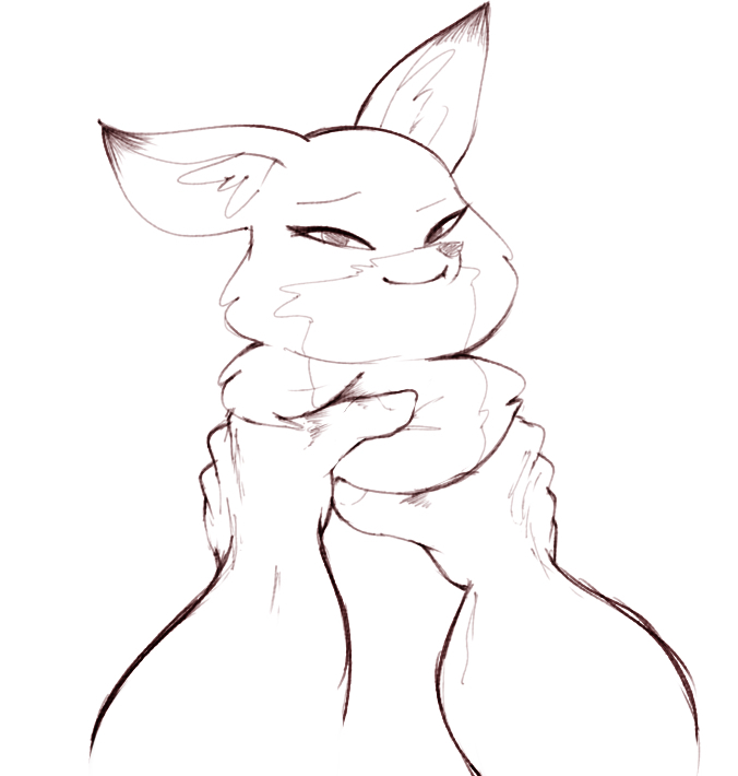 2020 anthro armello canid canine disembodied_hand female fox fur hand_on_neck human long_neck looking_at_viewer mammal meme parody scarlet_(armello) simple_background smug strangling unknown_artist video_games