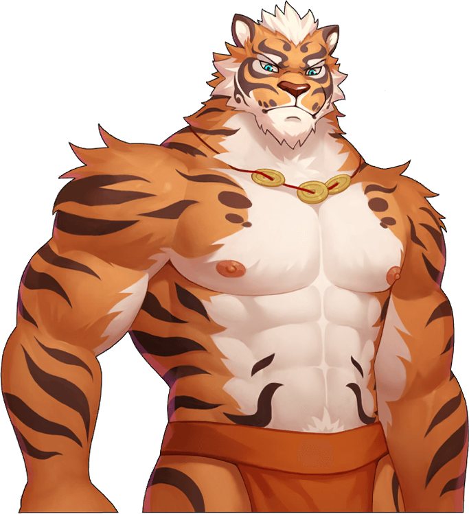 1boy abs animal_ears arashi_takemoto artist_request bara beige_fur check_artist furry game_cg gyee lin_hu_(nekojishi) loincloth looking_at_viewer male_focus midriff muscular muscular_male navel nekojishi official_alternate_costume official_art orange_fur red_male_underwear short_hair solo tiger_boy tiger_ears tiger_stripes underwear underwear_only