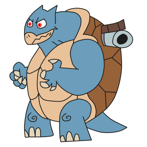 ambiguous_gender anthro blastoise gurumicat nintendo pok&eacute;mon pok&eacute;mon_(species) reptile scalie shell simple_background solo standing turtle turtle_shell video_games white_background