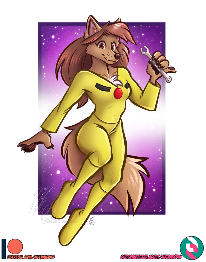 anthro canid canine canis female florence_ambrose mammal mechanic nicnak044 solo space wolf